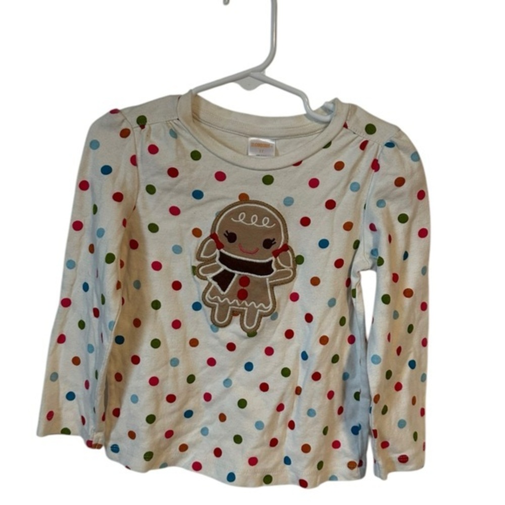 Gymboree winter cheer shirt 3T gingerbread cookie rainbow top‎ holiday